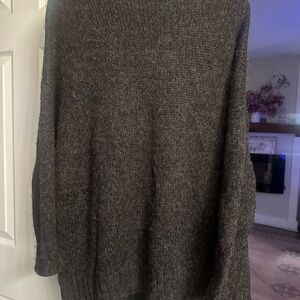 Jenni Kayne Alpaca Cocoon Sweater | Charcoal Gray Knit | Women’s Medium